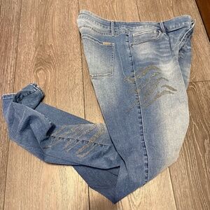 White House Black Market beaded jeans